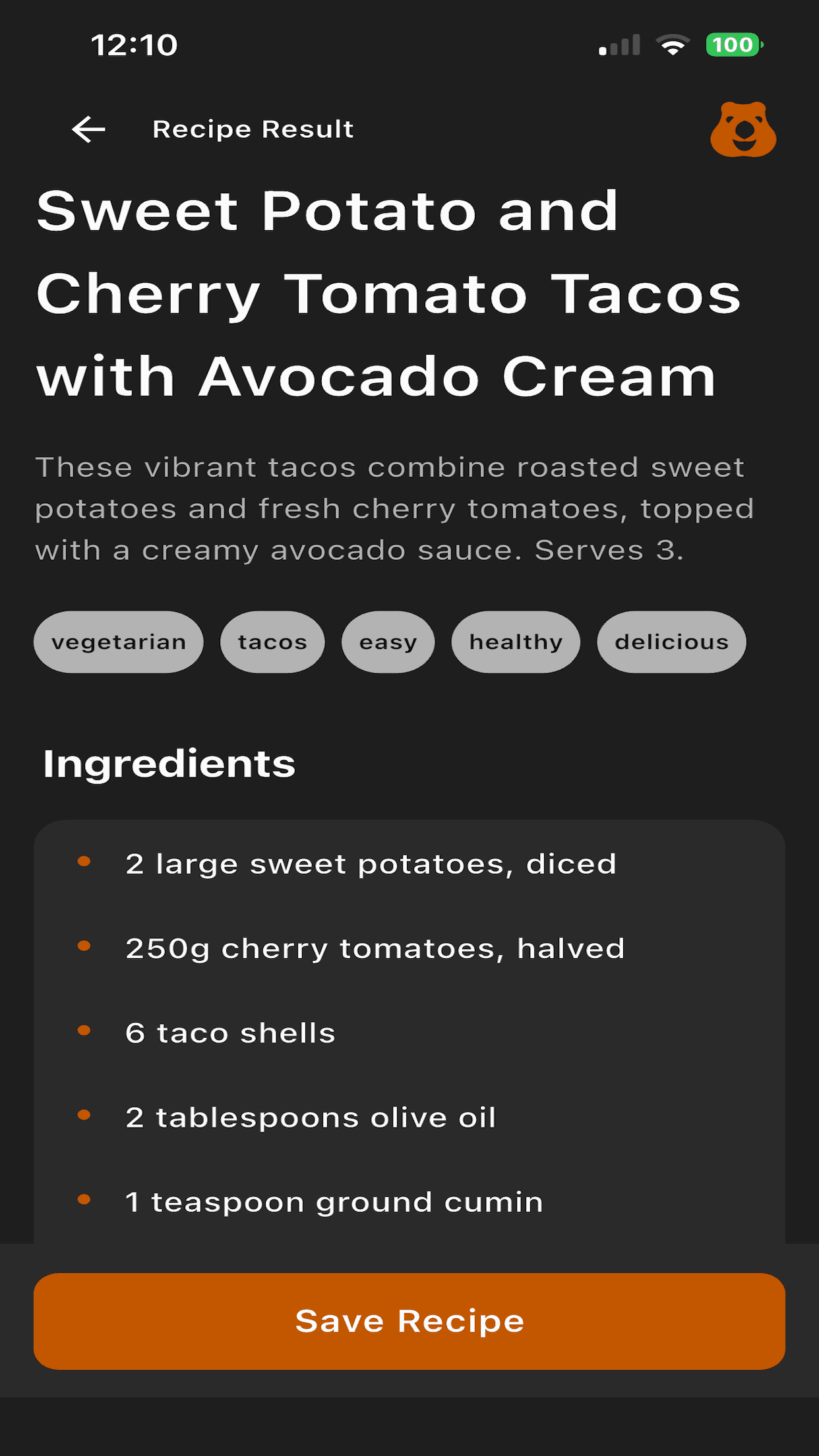 Get a complete recipe